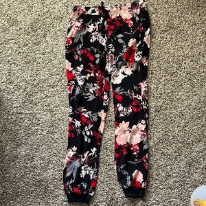 Silk Floral Joggers
